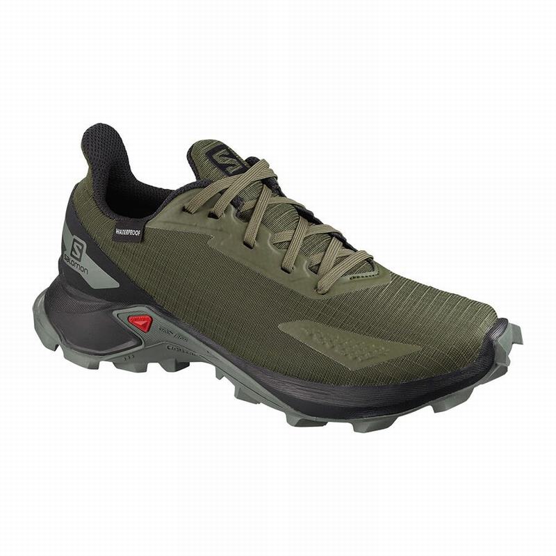 Zapatillas Trail Running Salomon Niños Verde Oliva / Negras - Salomon Argentina ALPHACROSS BLAST CLI